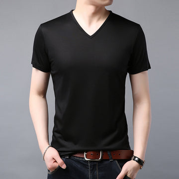 V-neck short sleeve T-shirt