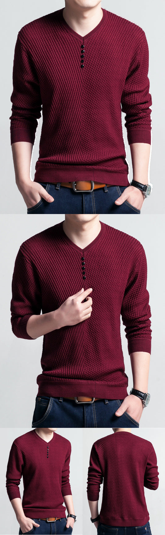 V-neck T - shirt pullover