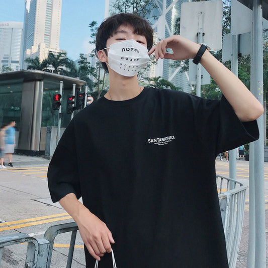 Short Sleeve Men T-shirt Trendy Clothes Summer Loose Half