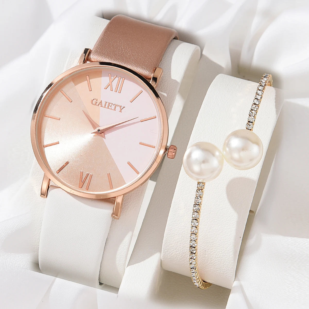 Women Fashion Waterproof Wrist Watch and Bracelet